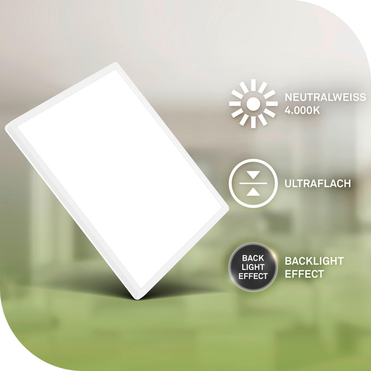 LED-DECKENLEUCHTE Tava A 42/42/3 cm   - Weiß, Basics, Kunststoff (42/42/3cm) - Briloner