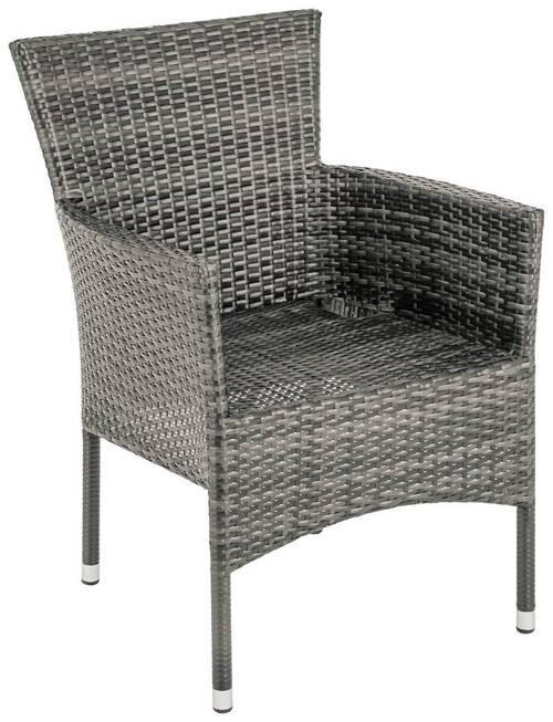 SCAUN DE GRĂDINĂ in metal, plastic gri  - maro/gri, Modern, plastic/metal (62/87/58cm) - Ambia Garden