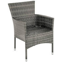 SCAUN DE GRĂDINĂ in metal, plastic gri  - maro/gri, Modern, plastic/metal (62/87/58cm) - Ambia Garden