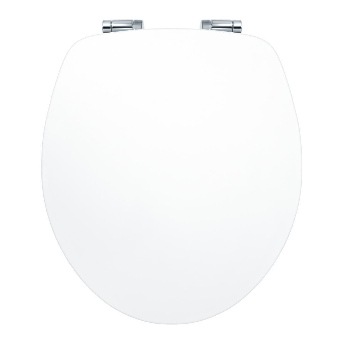 WC-SITZ - Weiß, Basics, Holzwerkstoff (37,5/5,7/44cm) - Sadena