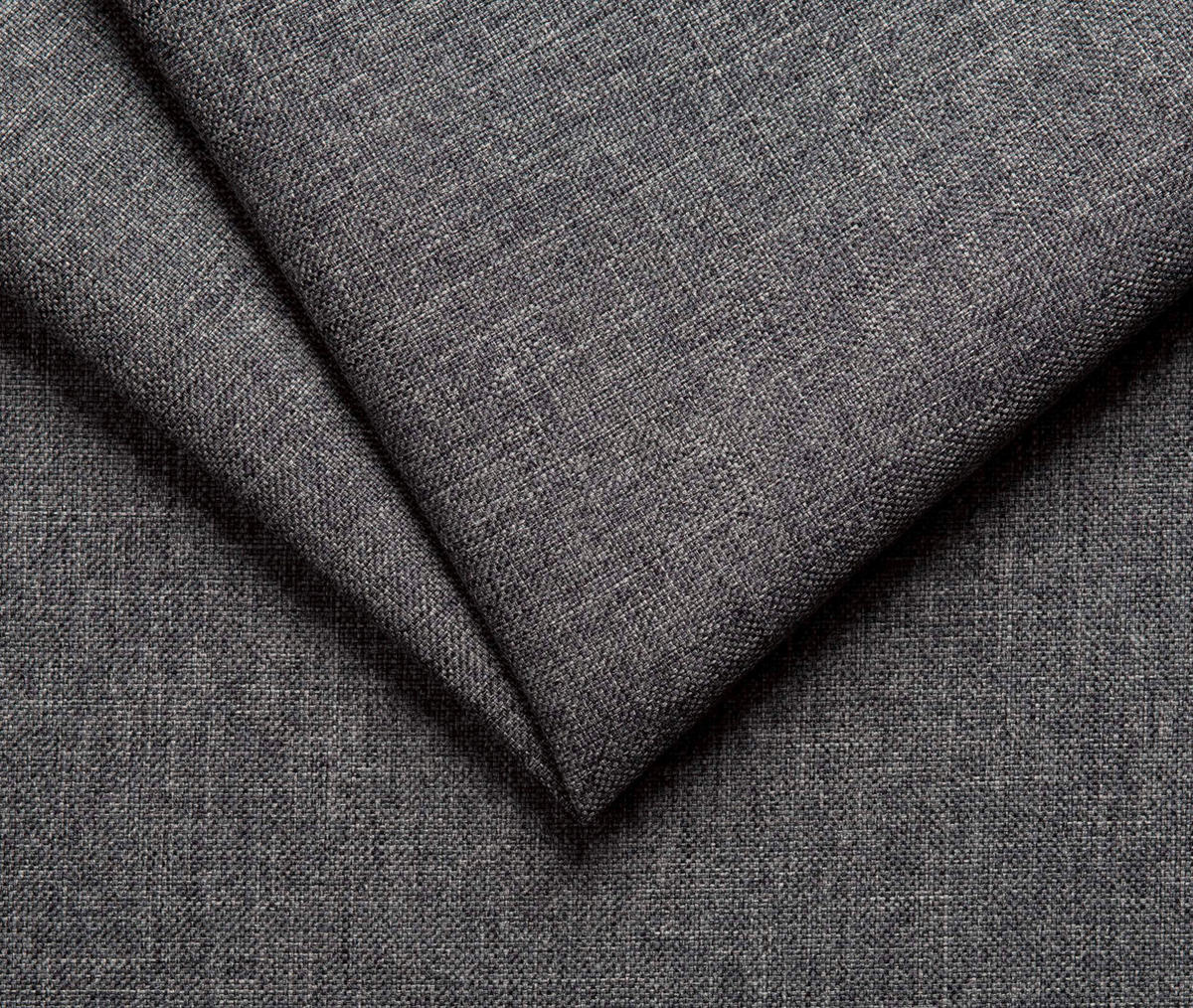 ECKSCHLAFSOFA SUGAR Schwarz Webstoff  - Chromfarben/Schwarz, Basics, Textil/Metall (266/162cm) - MID.YOU