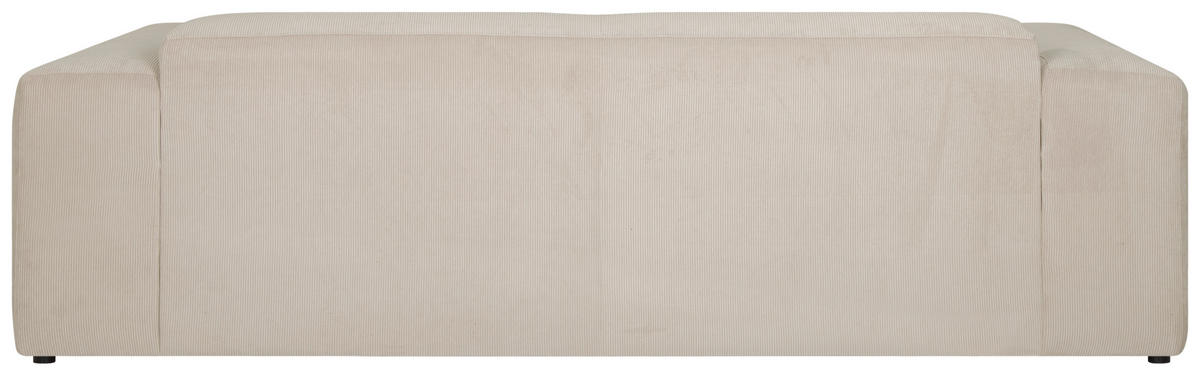 3-SITZER-SOFA Cord Beige  - Beige/Schwarz, Design, Kunststoff/Textil (247/75/104cm) - MID.YOU