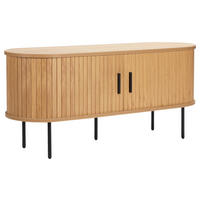 LOWBOARD  in 120/55/40 cm  - Eichefarben/Schwarz, Design, Holzwerkstoff/Metall (120/55/40cm) - Xora