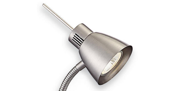 Led Schreibtischlampe Baldo Chromfarben mit Flexarm - Chromfarben, KONVENTIONELL, Metall (44cm) - Luca Bessoni