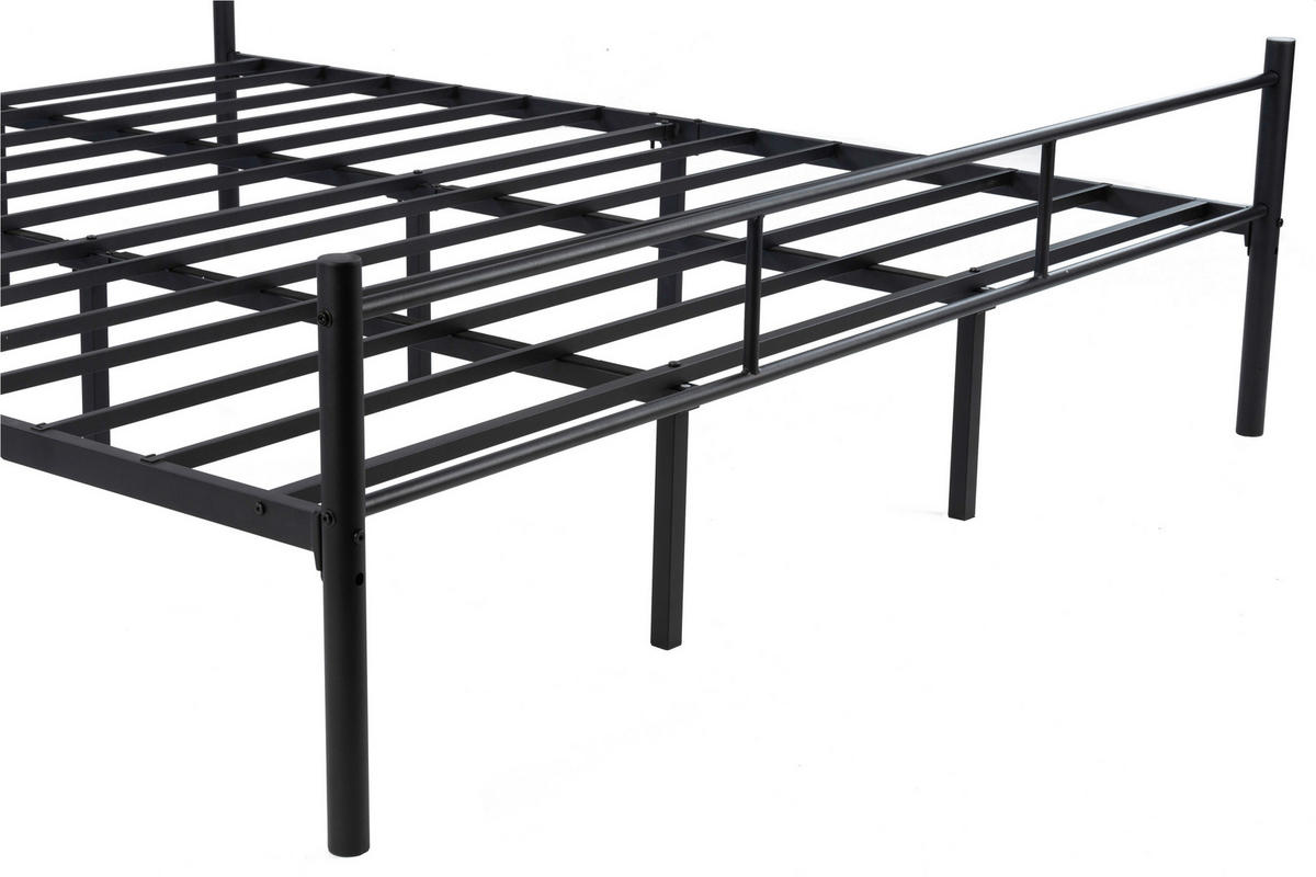 METALLBETT 180/200 cm,  in Schwarz  - Schwarz, Basics, Metall (180/200cm) - Boxxx