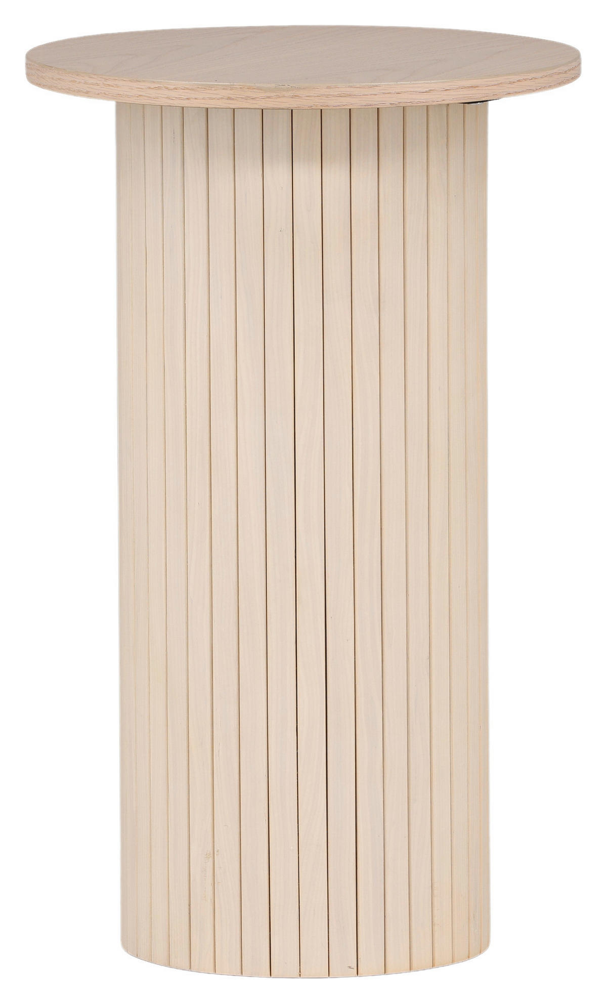 BEISTELLTISCH 40/40/65 cm Weiß, Beige rund  - Beige/Weiß, Design, Holzwerkstoff (40/40/65cm) - Livetastic