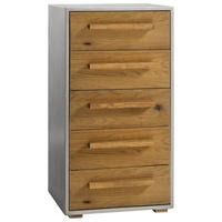 KOMMODE  in 50/97/49 cm  - Eichefarben/Grau, KONVENTIONELL, Holz/Holzwerkstoff (50/97/49cm) - Hasena