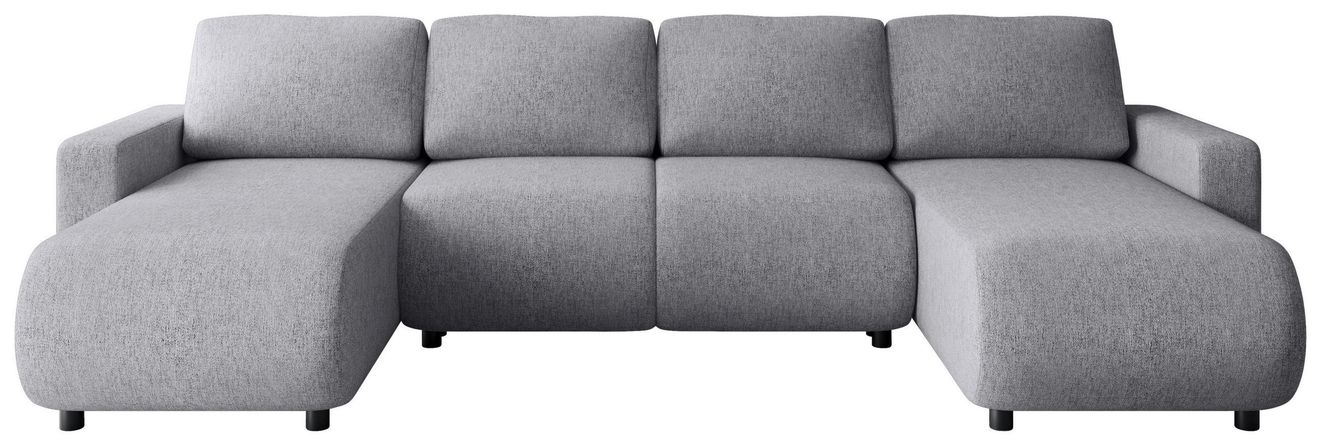 WOHNLANDSCHAFT Grau Webstoff  - Schwarz/Grau, MODERN, Kunststoff/Textil (150/312/150cm) - Xora