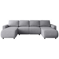 WOHNLANDSCHAFT Grau Webstoff  - Schwarz/Grau, MODERN, Kunststoff/Textil (150/312/150cm) - Xora