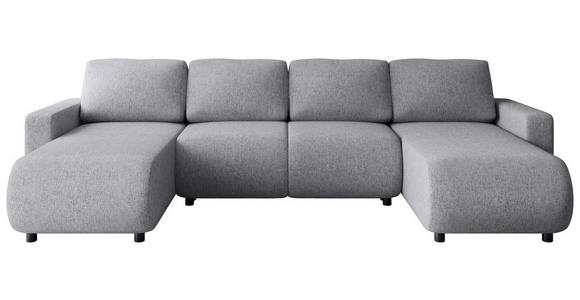 WOHNLANDSCHAFT Grau Webstoff  - Schwarz/Grau, MODERN, Kunststoff/Textil (150/312/150cm) - Xora