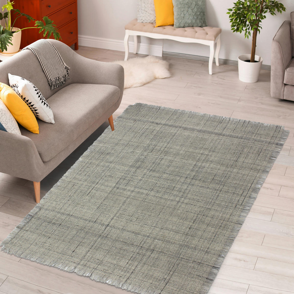WOLLTEPPICH 160/230 cm Hellgrau  - Hellgrau, Basics, Textil (160/230cm)