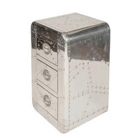 KOMMODE , 45/80/40 cm, 3 Schublade(n)  - Silberfarben, Design, Holz/Holzwerkstoff (45/80/40cm) - MID.YOU