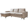 ECKSOFA Beige Cord  - Beige/Schwarz, Design, Textil/Metall (148/236cm) - MID.YOU