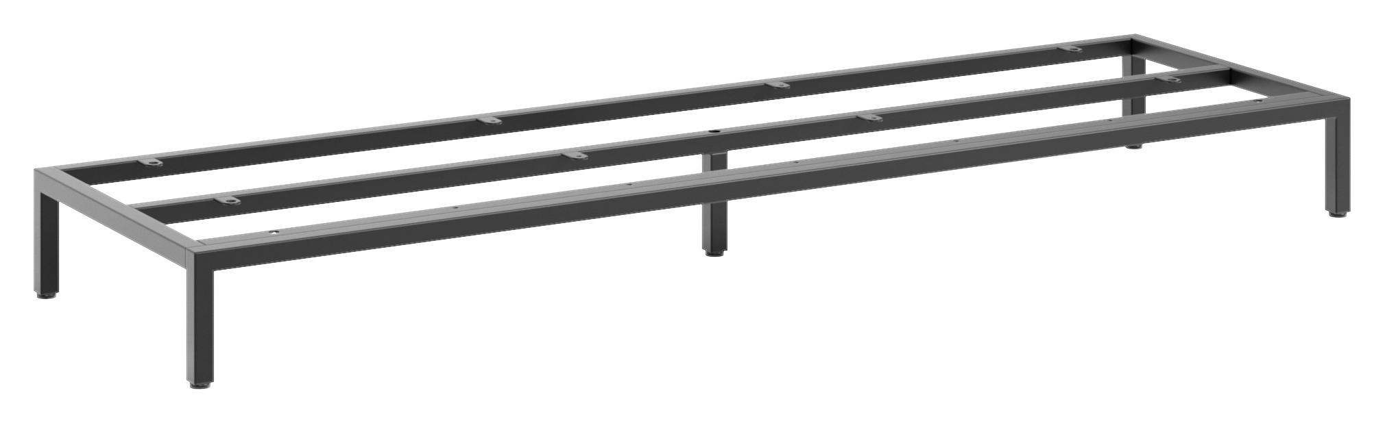 FUßGESTELL - Schwarz, Basics, Metall (134,6/13/39,5cm)