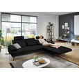 ECKSOFA in Echtleder Schwarz  310/180 cm  - Schwarz, Design, Leder/Metall (310/180cm) - Dieter Knoll