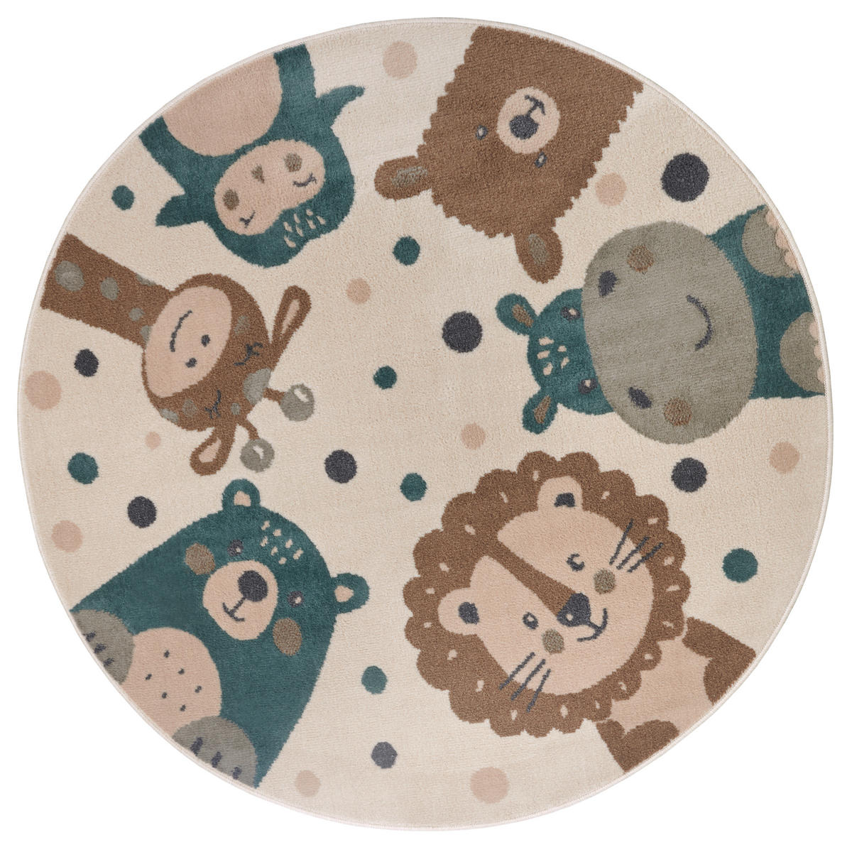 KINDERTEPPICH 100 cm Adventures  - Beige/Multicolor, Design, Kunststoff/Textil (100cm)