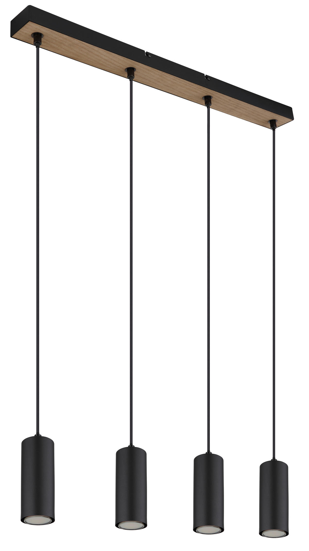 HÄNGELEUCHTE 65/6/120 cm   - Schwarz, Design, Holzwerkstoff/Metall (65/6/120cm) - Globo