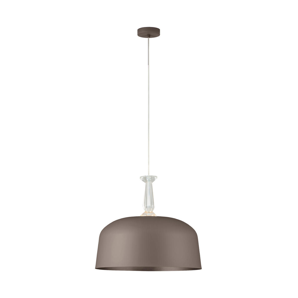 HÄNGELEUCHTE 48/110 cm    - Taupe, Konventionell, Glas/Metall (48/110cm) - Eglo