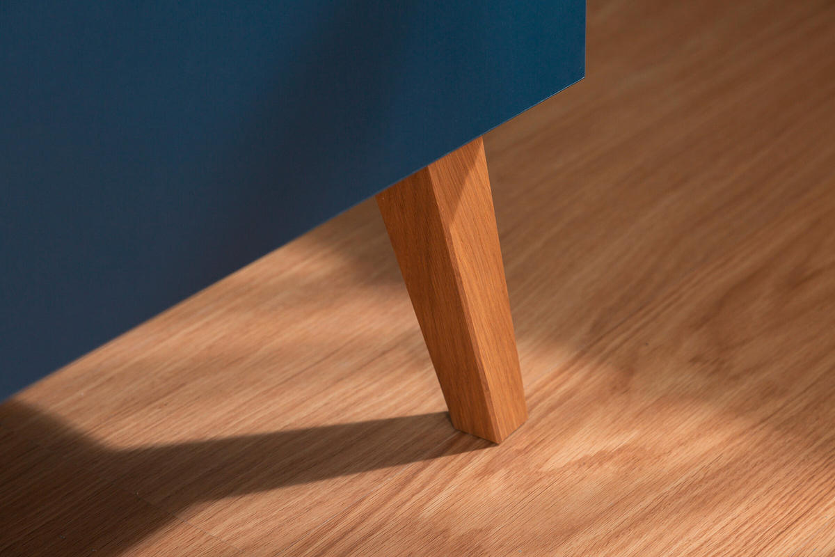 WICKELKOMMODE Bold Blue 2023 Naturfarben, Dunkelblau  - Dunkelblau/Naturfarben, Design, Holz/Holzwerkstoff (137/77/98cm) - Childhome