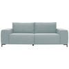 BIGSOFA Webstoff Blau  - Blau/Schwarz, Design, Textil/Metall (242/88/88cm) - LOOKS by W.Joop