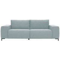 BIGSOFA Webstoff Blau  - Blau/Schwarz, Design, Textil/Metall (242/88/88cm) - LOOKS by W.Joop