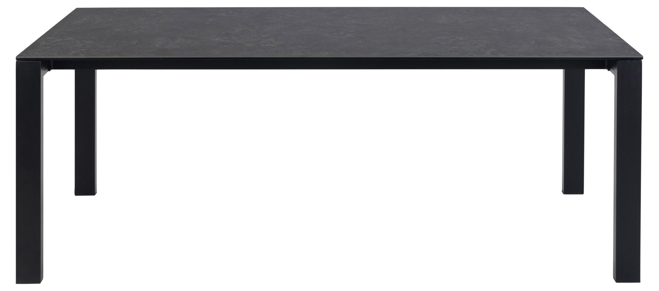 STOL ZA BLAGOVAONICU  crna  keramika      - crna, Moderno, metal/keramika (200/90/75cm) - MID.YOU
