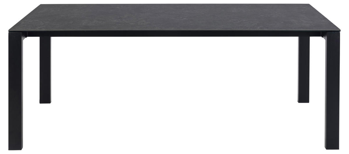 STOL ZA BLAGOVAONICU  crna  keramika      - crna, Moderno, metal/keramika (200/90/75cm) - MID.YOU