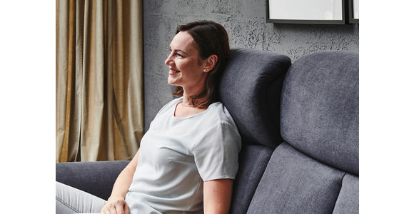 SOFA in Textil Dunkelgrau - Dunkelgrau/Alufarben, KONVENTIONELL, Textil (171/108/102cm) - Cantus