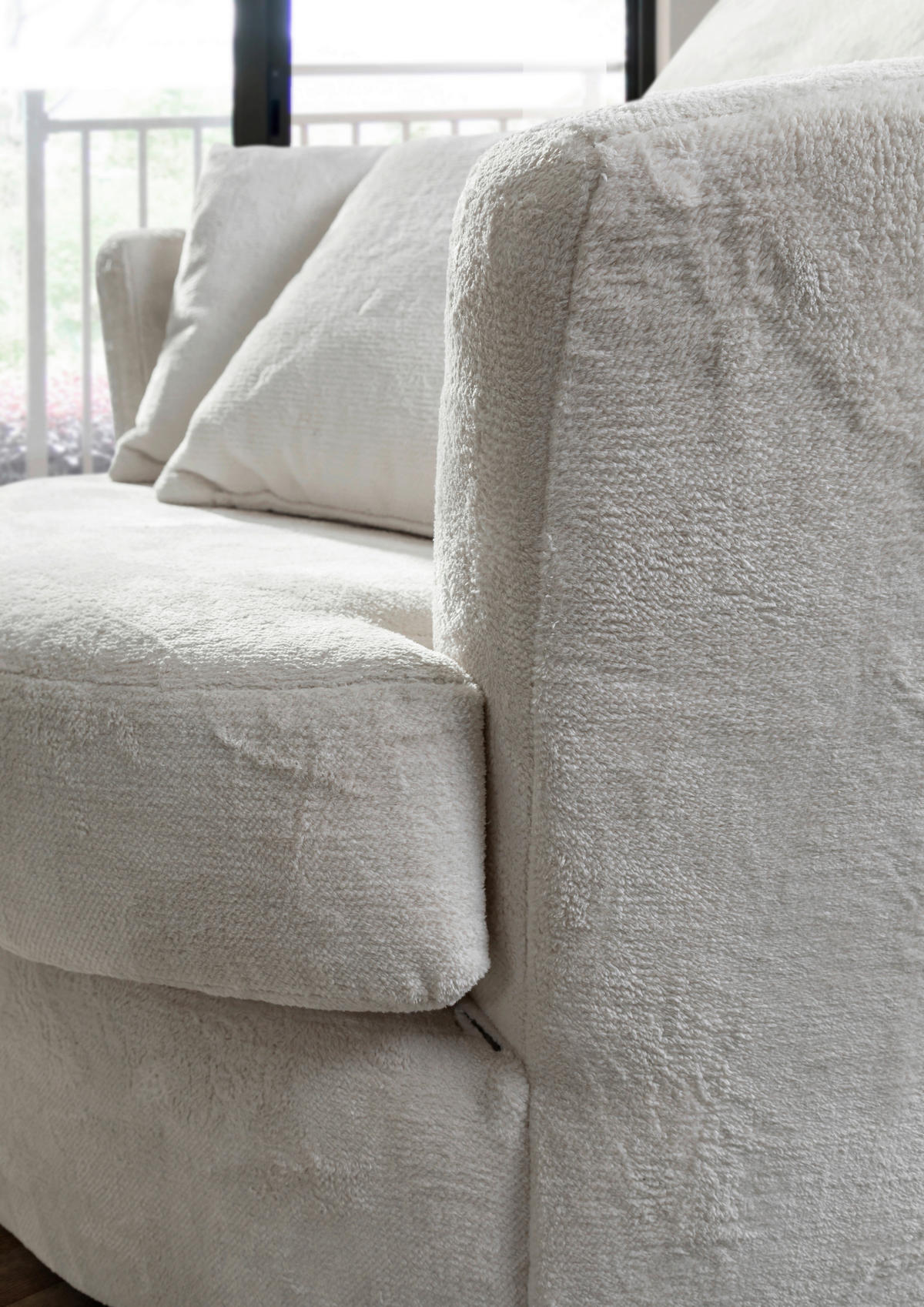 SESSEL in Plüsch Weiß  - Schwarz/Weiß, KONVENTIONELL, Textil/Metall (115/72/115cm) - Carryhome