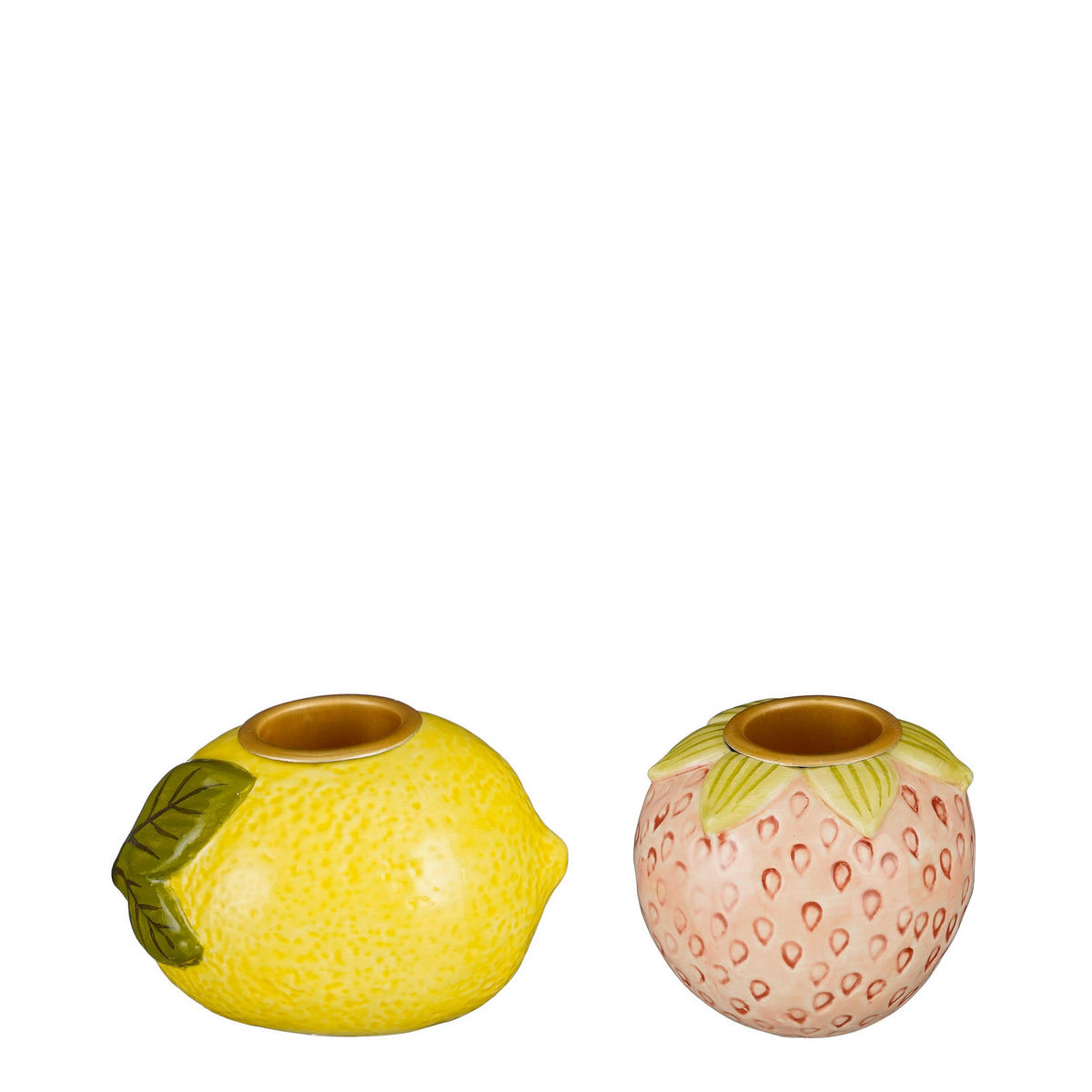 SVEĆNJAK  keramika  - pink/žuta, Osnovno, keramika (5/7cm)