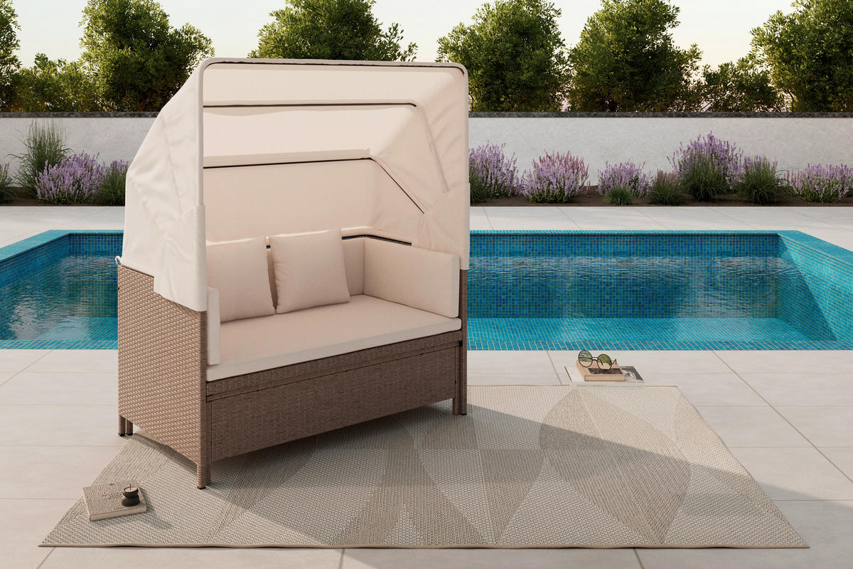 GARTENMUSCHEL 126/143/149 cm  - Beige, Natur, Metall (126/143/149cm) - Ambia Garden