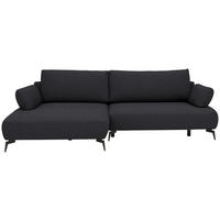 ECKSOFA Struktur Anthrazit  - Anthrazit/Schwarz, Design, Textil/Metall (186/284cm) - Lomoco