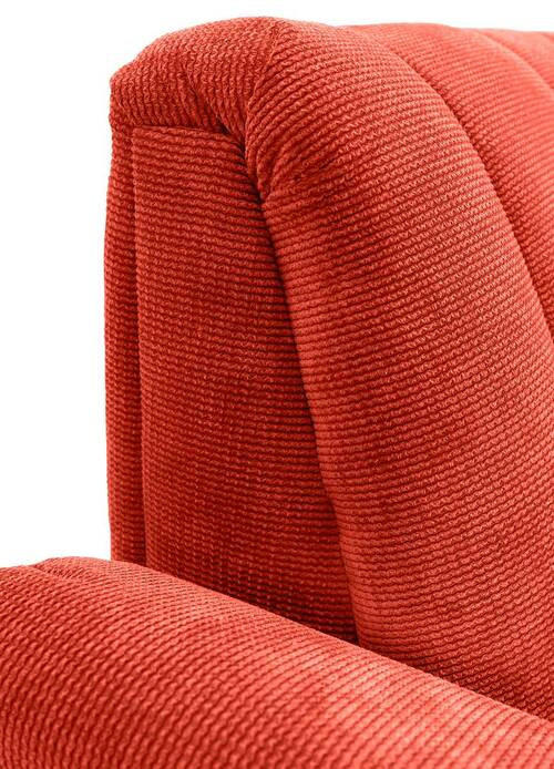 SITZBANK in Textil Rostfarben  - Rostfarben/Schwarz, Design, Textil/Metall (195/89/75cm) - Novel