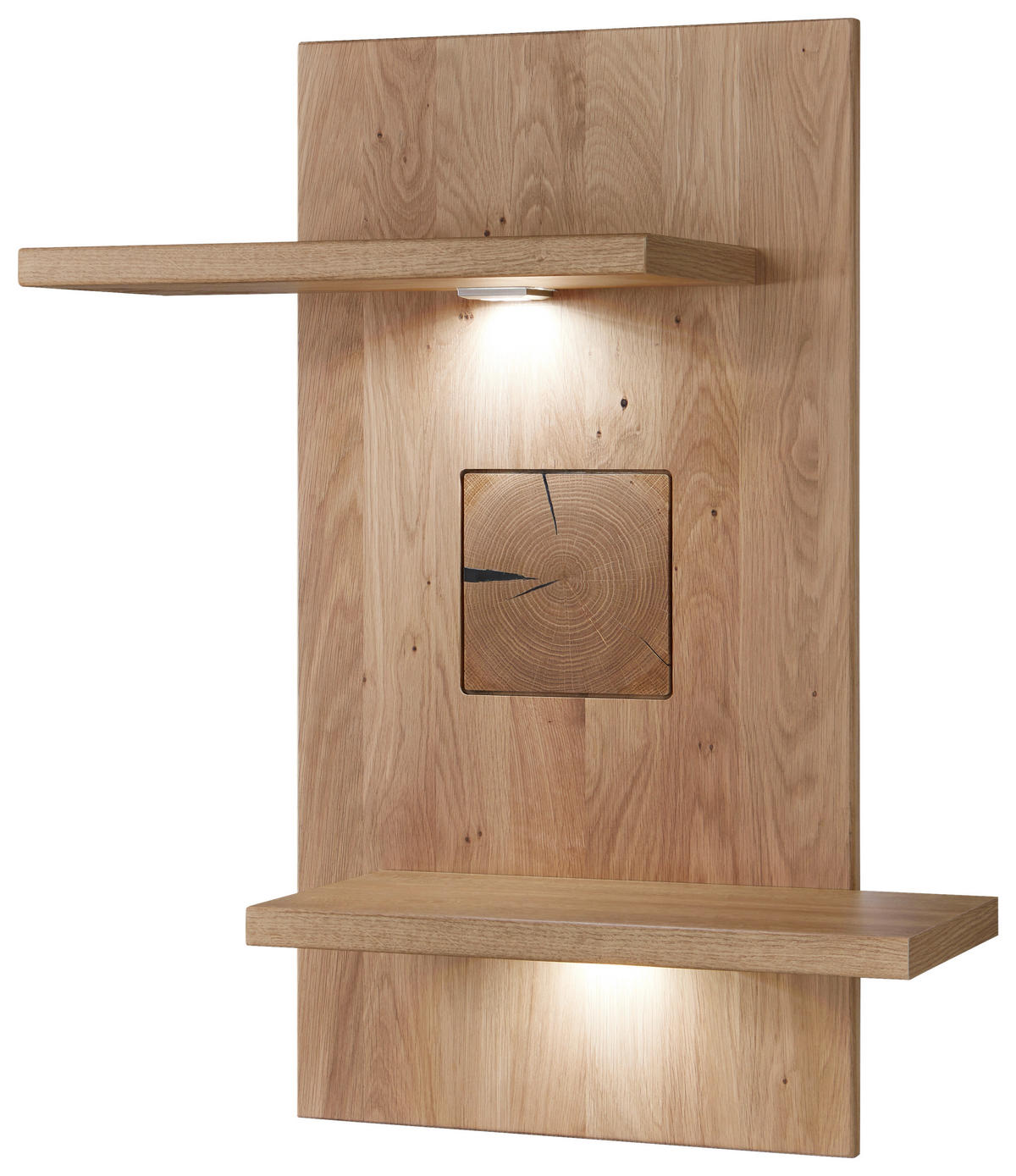 WOHNWAND  in Alteiche 317,1/171/50,2 cm  - Alteiche/Silberfarben, Konventionell, Glas/Holz (317,1/171/50,2cm) - Livetastic