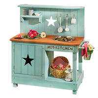 MATSCHKÜCHE ADVENTURER STAR Holz, Metall Petrol, Braun  - Petrol/Braun, Basics, Holz/Metall (80/40/90cm) - MUDDY BUDDY