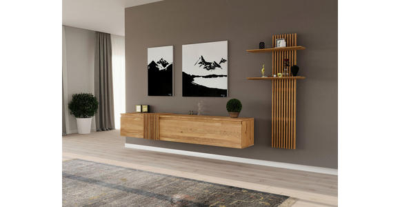WANDPANEEL Eichefarben  80/120/20 cm  - Eichefarben, Natur, Holz (80/120/20cm) - Linea Natura