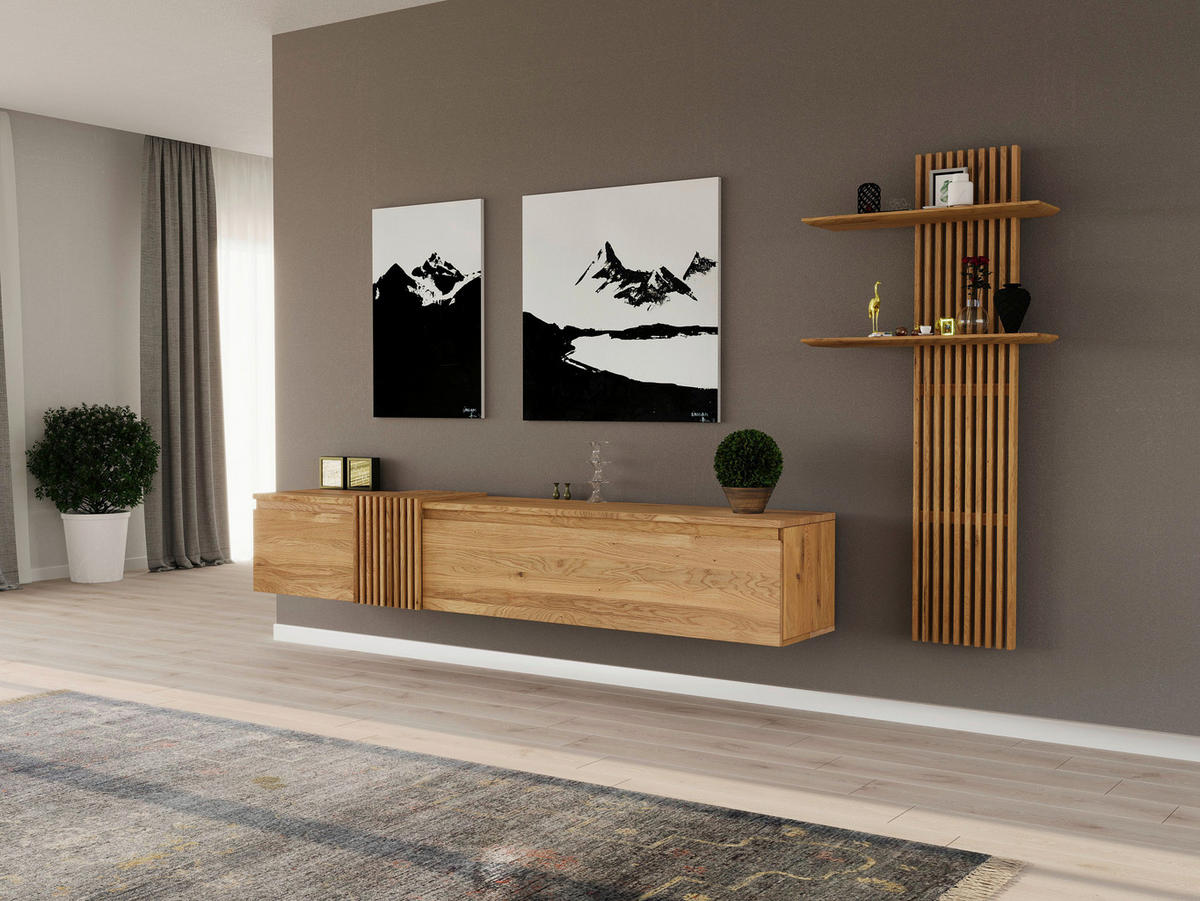 WANDPANEEL Eichefarben  80/120/20 cm  - Eichefarben, Natur, Holz (80/120/20cm) - Linea Natura