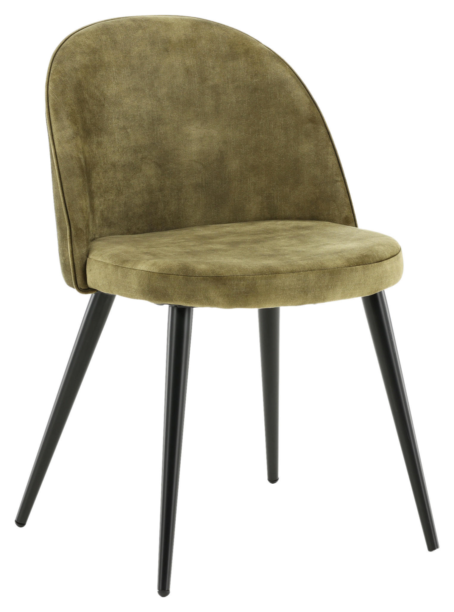 STUHL-SET 2 Stück  in Stahl Samt Metall, Textil  - Schwarz/Grün, Design, Textil/Metall (57/76.5/50cm) - Livetastic