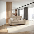SCHLAFSOFA Mikrofaser Beige  - Beige/Creme, KONVENTIONELL, Kunststoff/Textil (186/101/101cm) - Carryhome