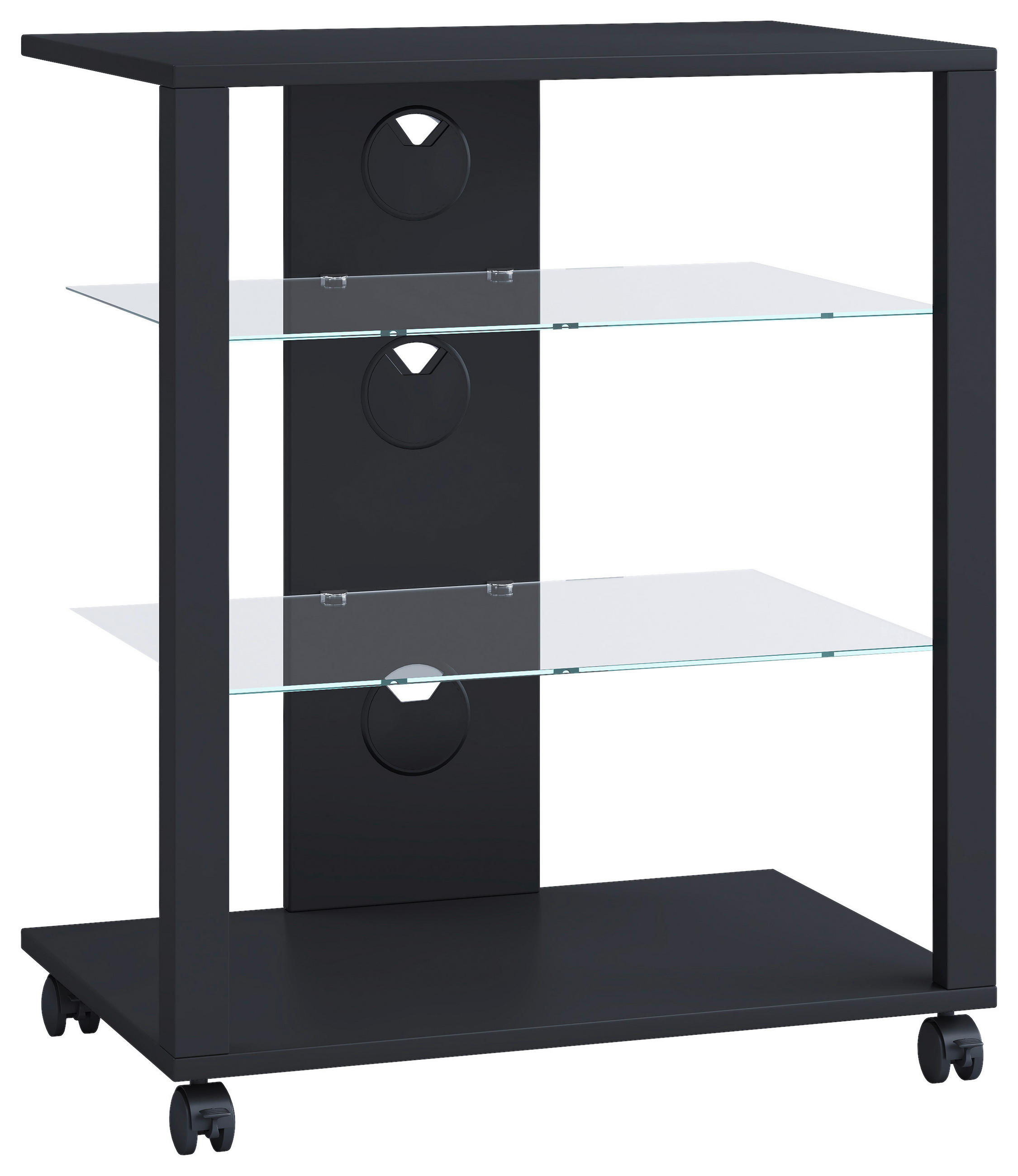 Tv-rack Folas B: 60 Cm Schwarz Mit Kabeldurchlass