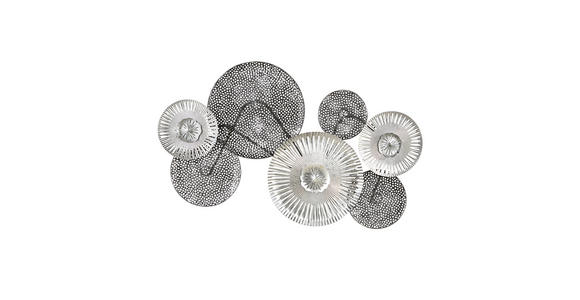 WANDDEKO Metall - Silberfarben/Schwarz, LIFESTYLE, Metall (93/5/60cm) - Ambia Home