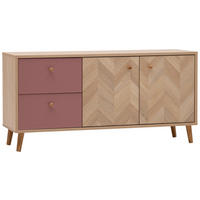 LOWBOARD  109/54,1/33,05 cm 2 Schublade(n) Beimöbel erhältlich, stehend, in verschiedenen Größen erhältlich, in verschiedenen Holzdekoren erhältlich  - Eichefarben/Mauve, Design, Holz/Holzwerkstoff (109/54,1/33,05cm) - MID.YOU