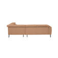 ECKSOFA in Webstoff Rostfarben  280/205 cm  - Rostfarben/Schwarz, Design, Textil/Metall (280/205cm) - Xora