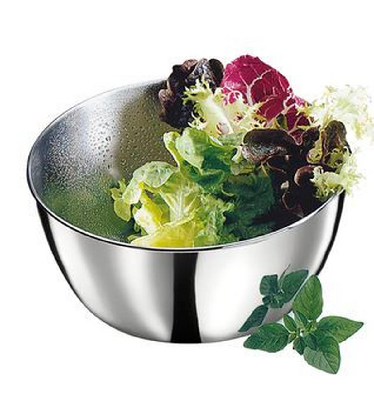 SALATSCHLEUDER  - Edelstahlfarben/Schwarz, Basics, Metall (24,5/15,6cm) - KÜCHENPROFI