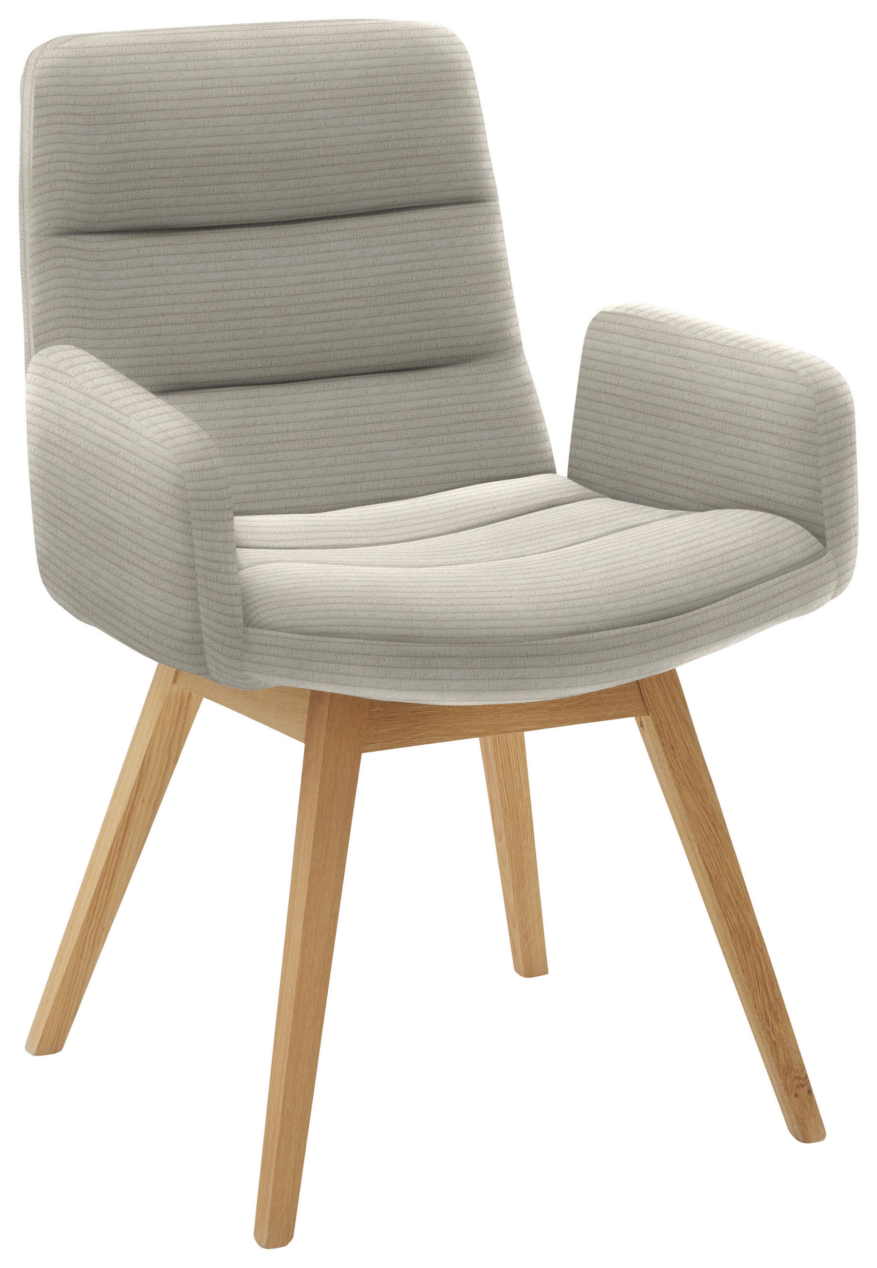 ARMLEHNSTUHL  in Cord  - Naturfarben, Design, Holz/Textil (61/88/66cm) - Dieter Knoll