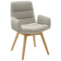 ARMLEHNSTUHL  in Cord  - Naturfarben, Design, Holz/Textil (61/88/66cm) - Dieter Knoll