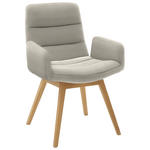 ARMLEHNSTUHL  in Cord  - Naturfarben, Design, Holz/Textil (61/88/66cm) - Dieter Knoll