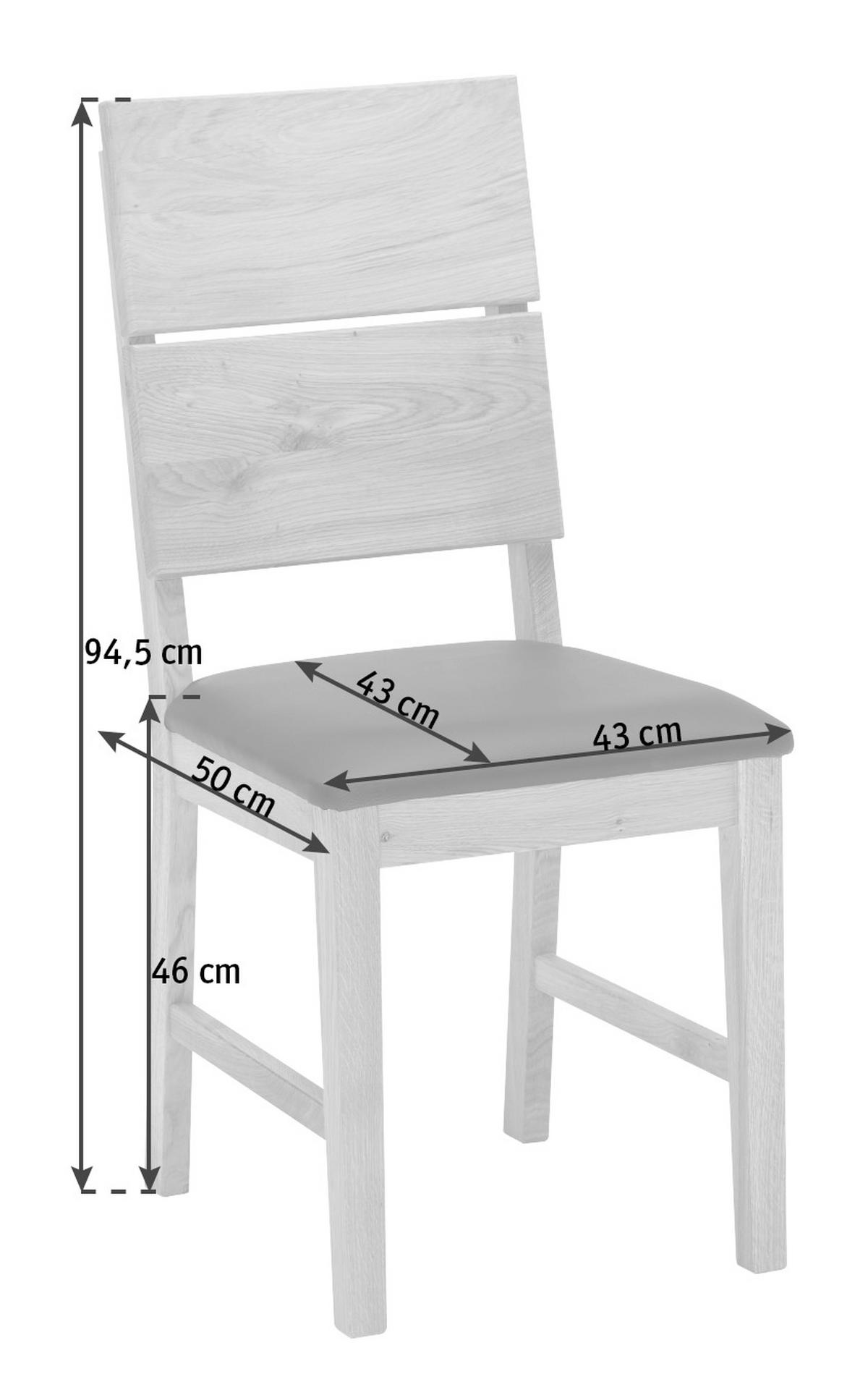 STOLICA  boje hrasta, smeđa  drvo, tekstil      - boje hrasta/smeđa, Konvencionalno, drvo/tekstil (43/94,5/50cm) - Linea Natura