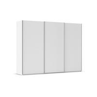 SCHWEBETÜRENSCHRANK 301/223/69 cm,  in Weiß, Alufarben, 3 Tür(en)  - Alufarben/Weiß, Basics, Holzwerkstoff/Metall (301/223/69cm) - Rauch Möbel