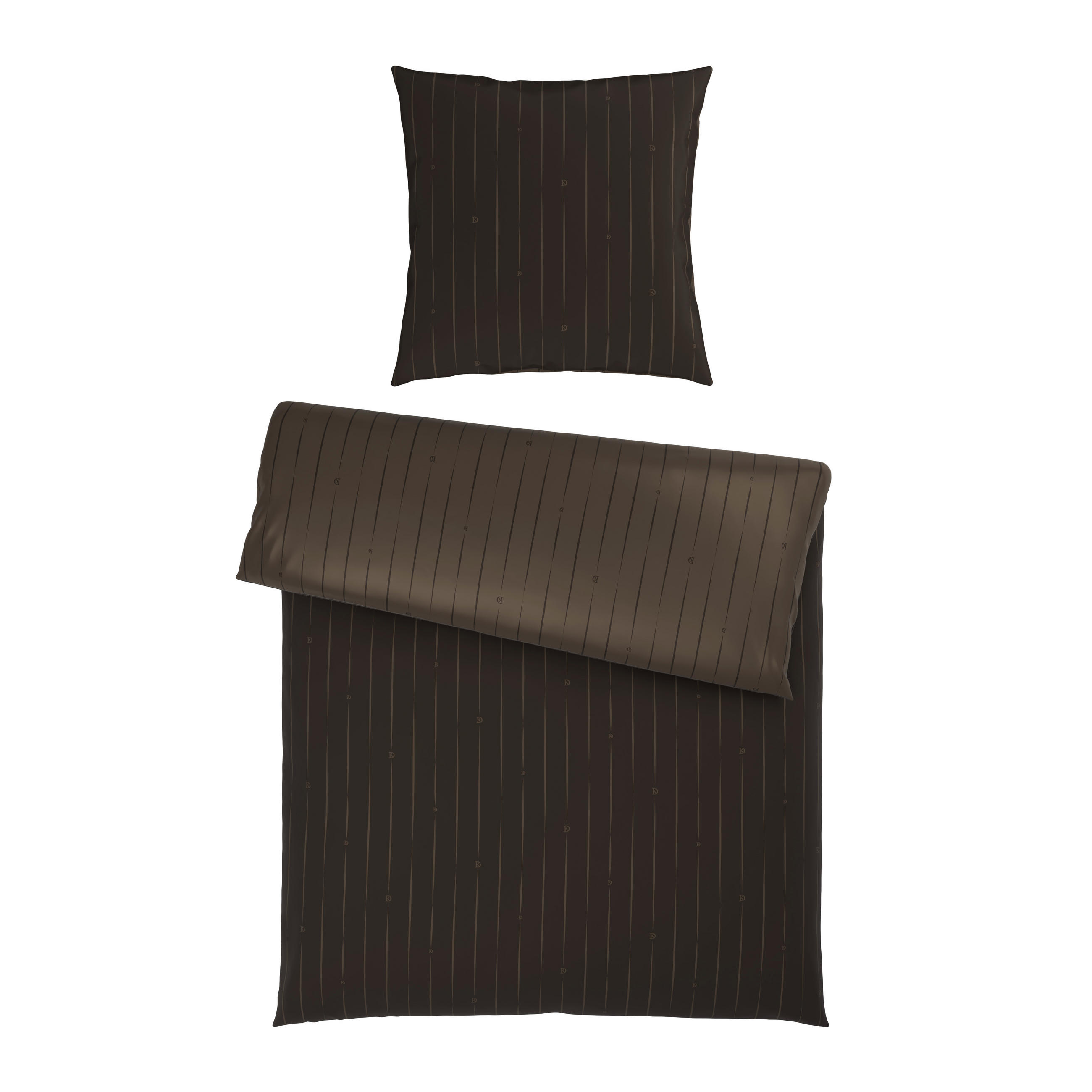 WENDEBETTWÄSCHE STRIPES DK Satin 155/220 cm  - Braun, Design, Textil (155/220cm) - Dieter Knoll